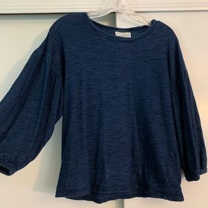 Blue bell sleeve shirt